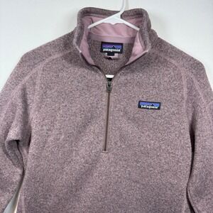 Patagonia Better Sweater 1/4 Zip Fleece Pullover Mauve Pink STY25618 Women Small